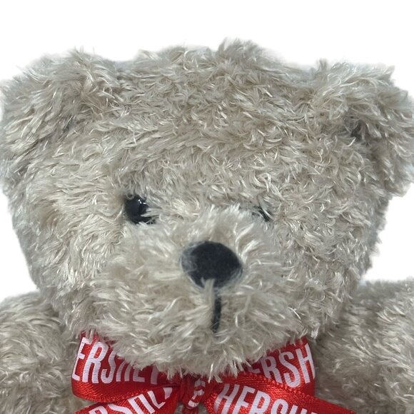 Galerie Hershey Plush Bear Moose Chocolate Promo Gift 7 Inch Red Logo Ribbon - Picture 14 of 14